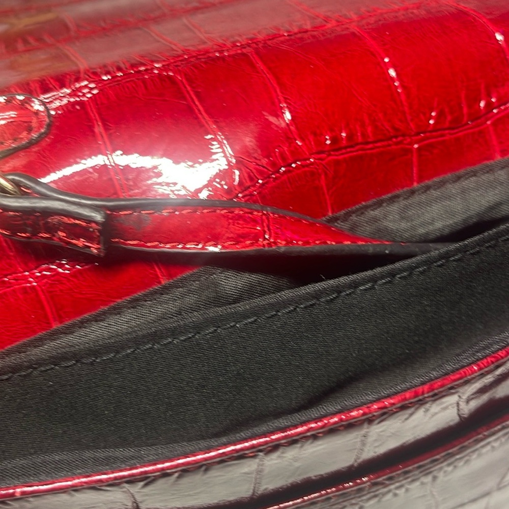 Cosmopolitan Red Snake Skin Crossbody Clutch Bag / Purse long Strap - Picture 8 of 8